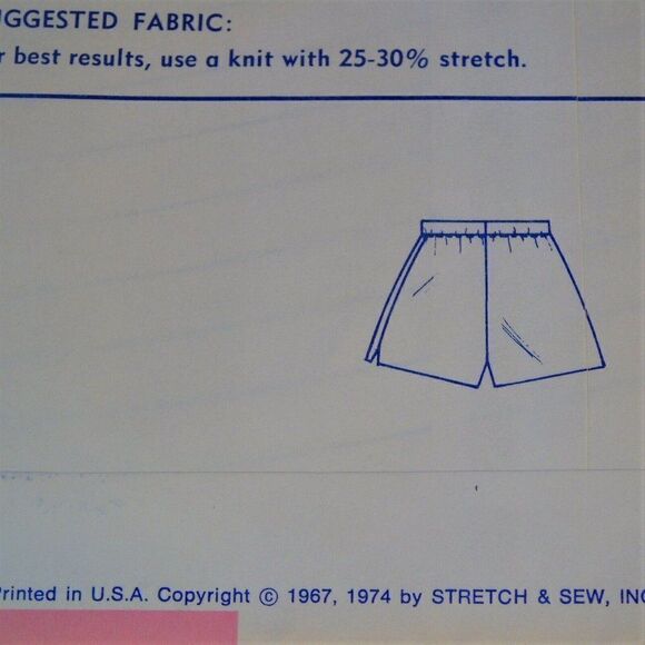 Stretch and Sew 650 Pattern Uncut Tennis Shorts - Picture 8 of 8